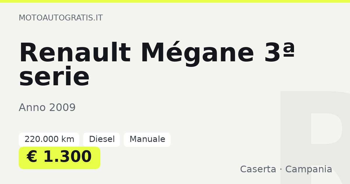 Renault Mégane 3ª serie
