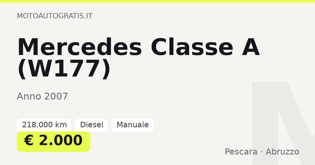 Mercedes Classe A (W177)