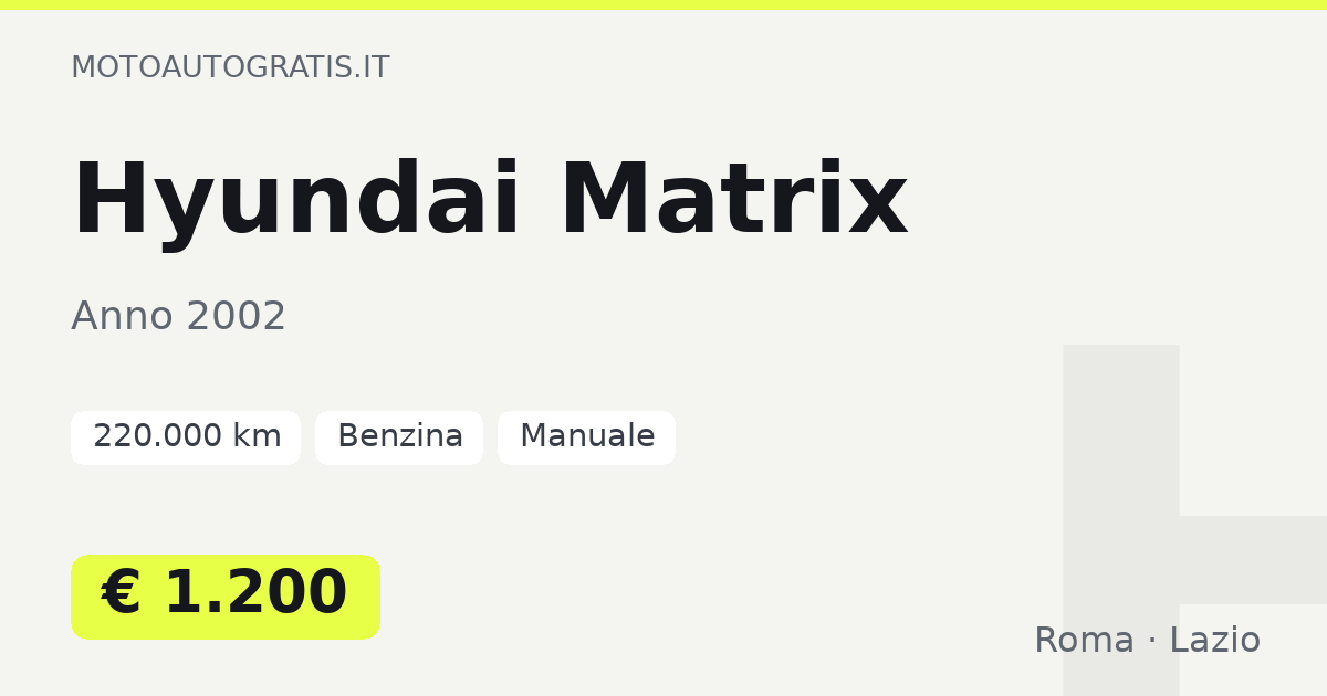 Hyundai Matrix