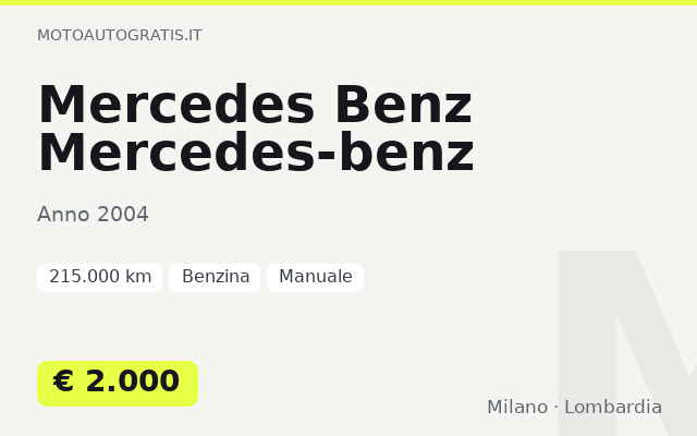 Mercedes Benz Mercedes-benz