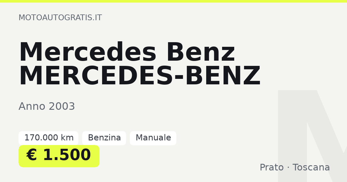 Mercedes Benz MERCEDES-BENZ