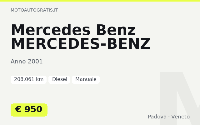 Mercedes Benz MERCEDES-BENZ