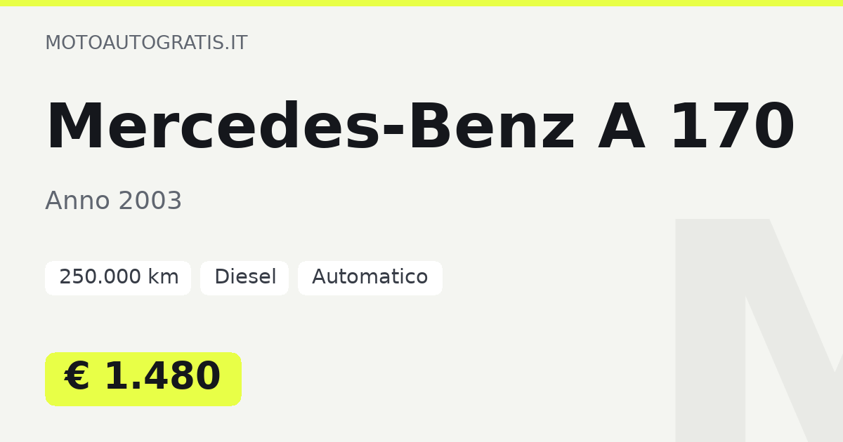 Mercedes-Benz A 170