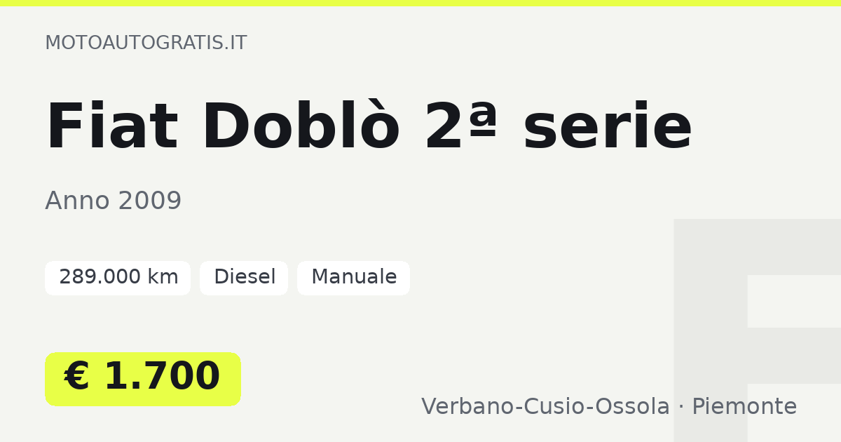 Fiat Doblò 2ª serie