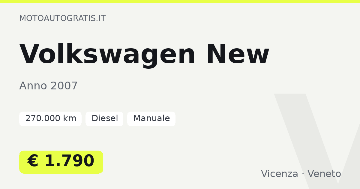Volkswagen New