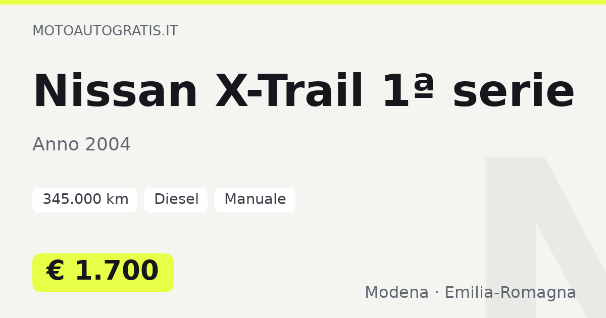 Nissan X-Trail 1ª serie