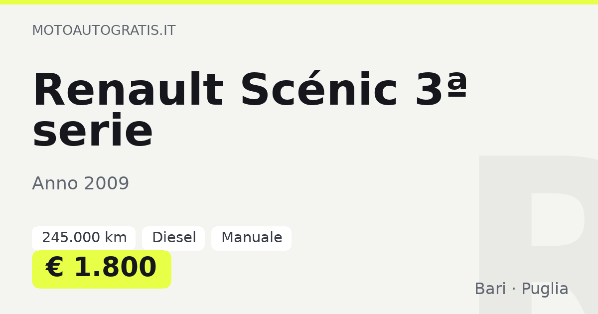 Renault Scénic 3ª serie