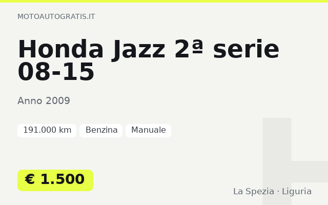 Honda Jazz 2ª serie 08-15