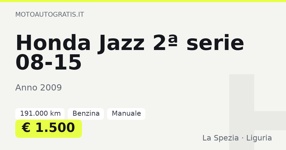 Honda Jazz 2ª serie 08-15