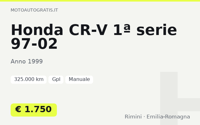 Honda CR-V 1ª serie 97-02