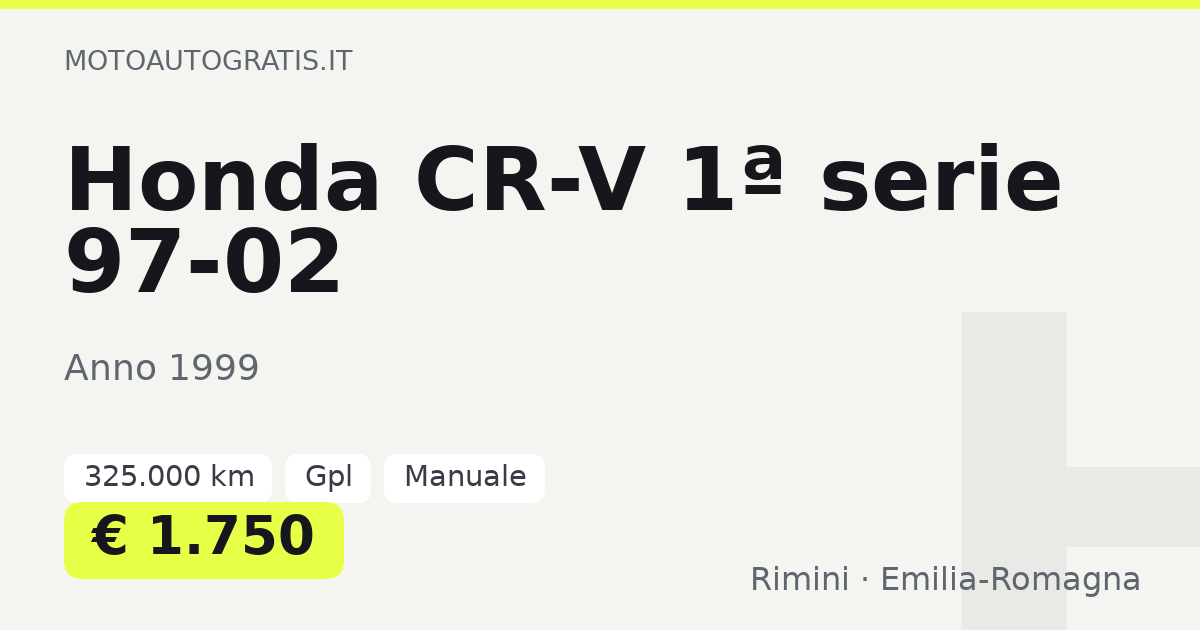 Honda CR-V 1ª serie 97-02