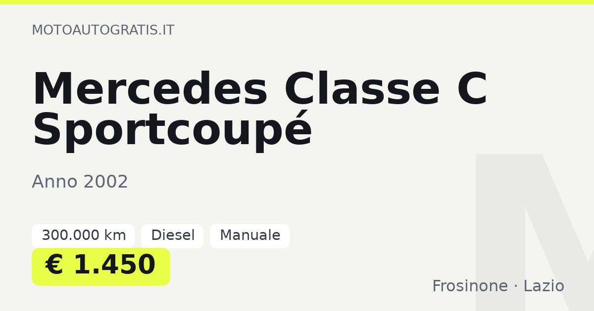 Mercedes Classe C Sportcoupé