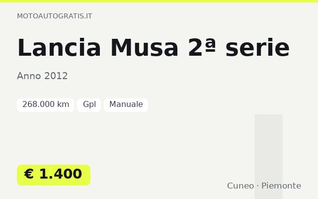 Lancia Musa 2ª serie