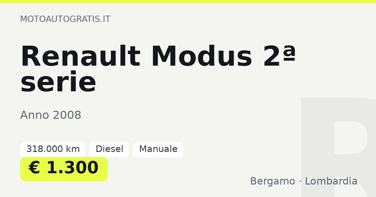 Renault Modus 2ª serie