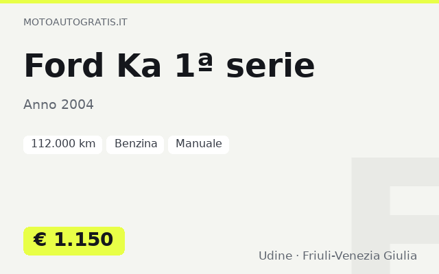Ford Ka 1ª serie