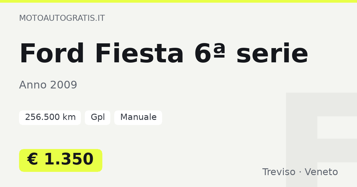 Ford Fiesta 6ª serie