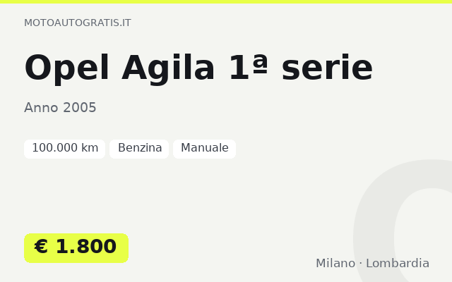 Opel Agila 1ª serie
