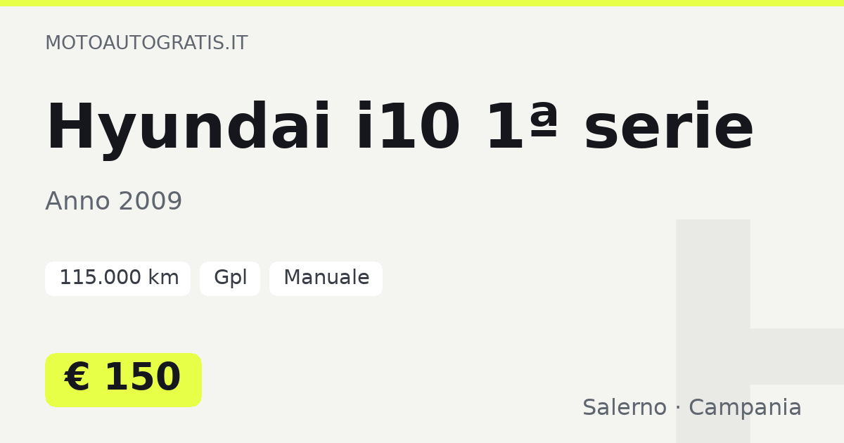 Hyundai i10 1ª serie