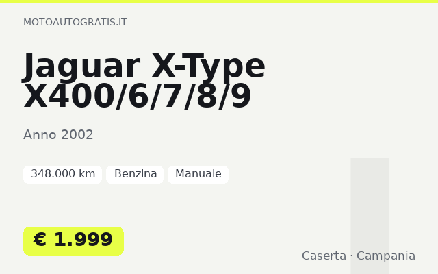 Jaguar X-Type X400/6/7/8/9