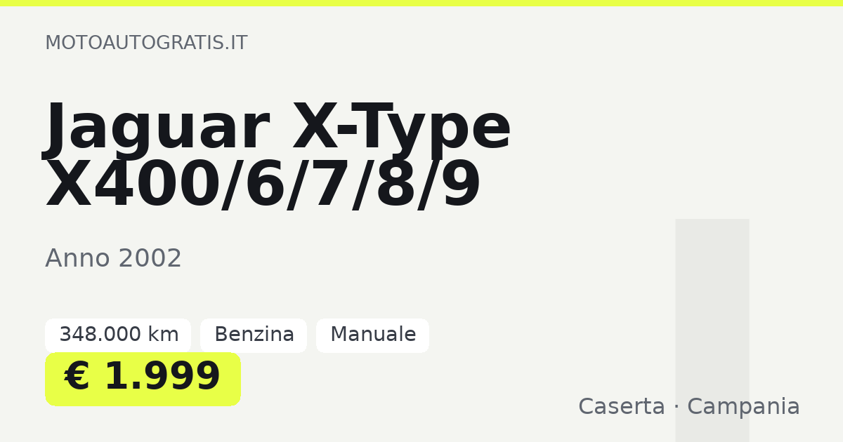 Jaguar X-Type X400/6/7/8/9