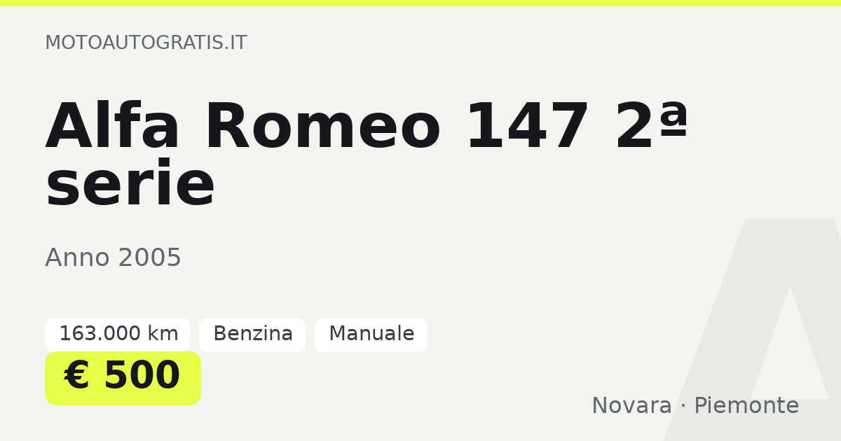 Alfa Romeo 147 2ª serie
