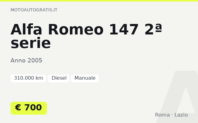 Alfa Romeo 147 2ª serie