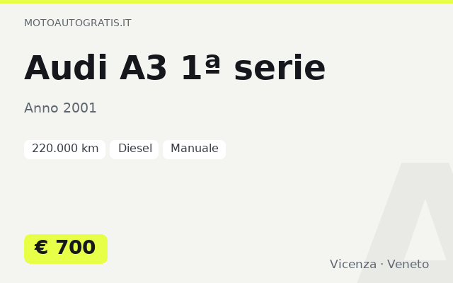 Audi A3 1ª serie