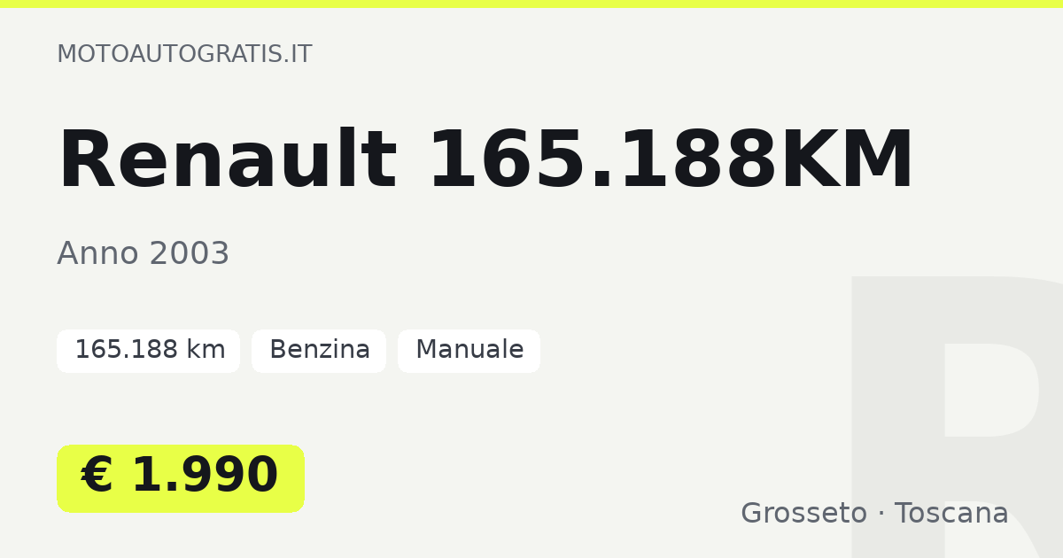 Renault 165.188KM