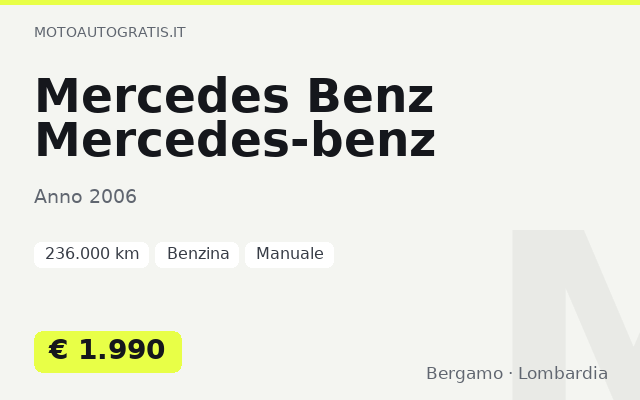 Mercedes Benz Mercedes-benz