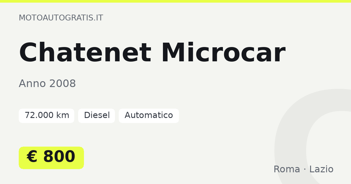 Chatenet Microcar