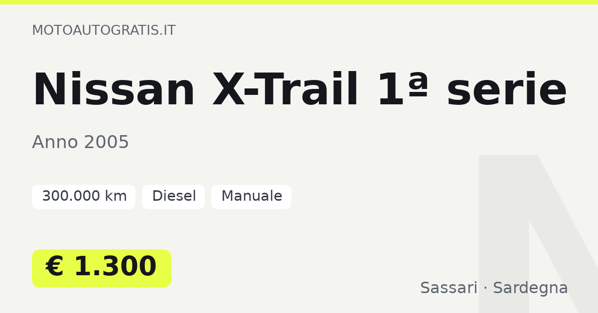 Nissan X-Trail 1ª serie