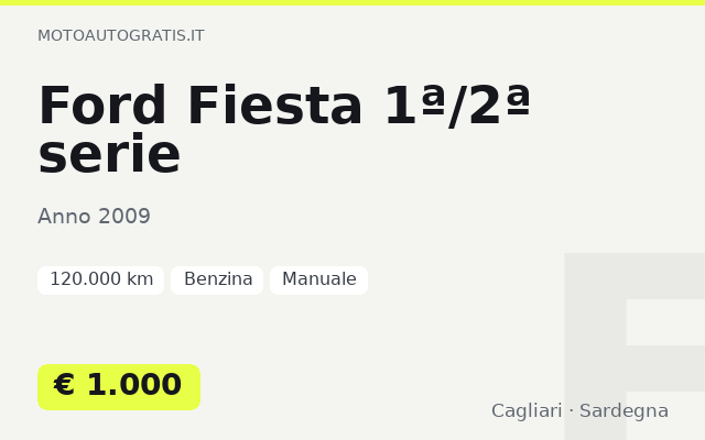 Ford Fiesta 1ª/2ª serie