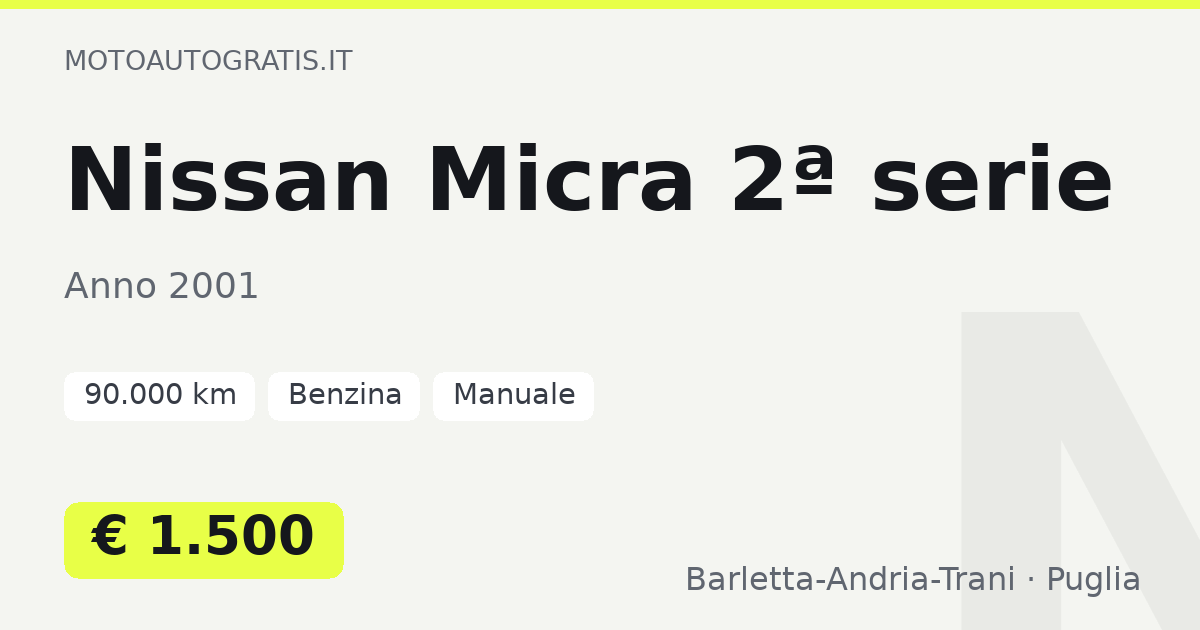 Nissan Micra 2ª serie