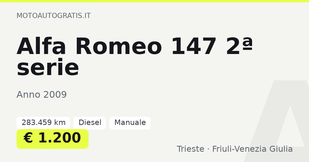 Alfa Romeo 147 2ª serie