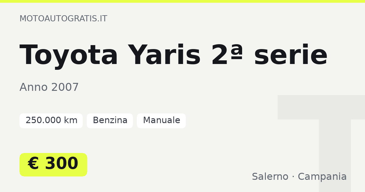 Toyota Yaris 2ª serie