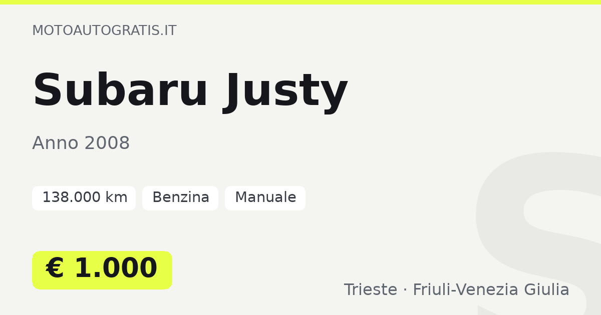 Subaru Justy