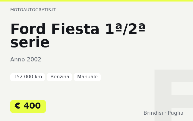 Ford Fiesta 1ª/2ª serie