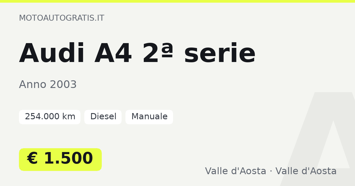 Audi A4 2ª serie