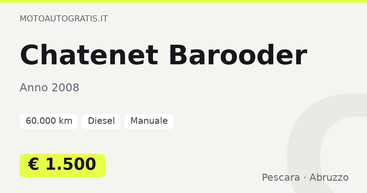 Chatenet Barooder