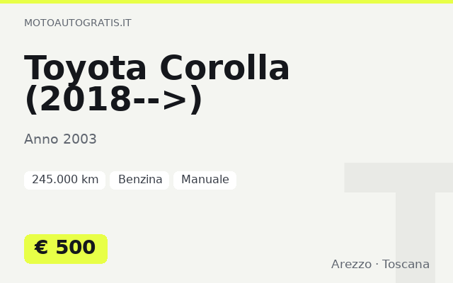 Toyota Corolla (2018-->)