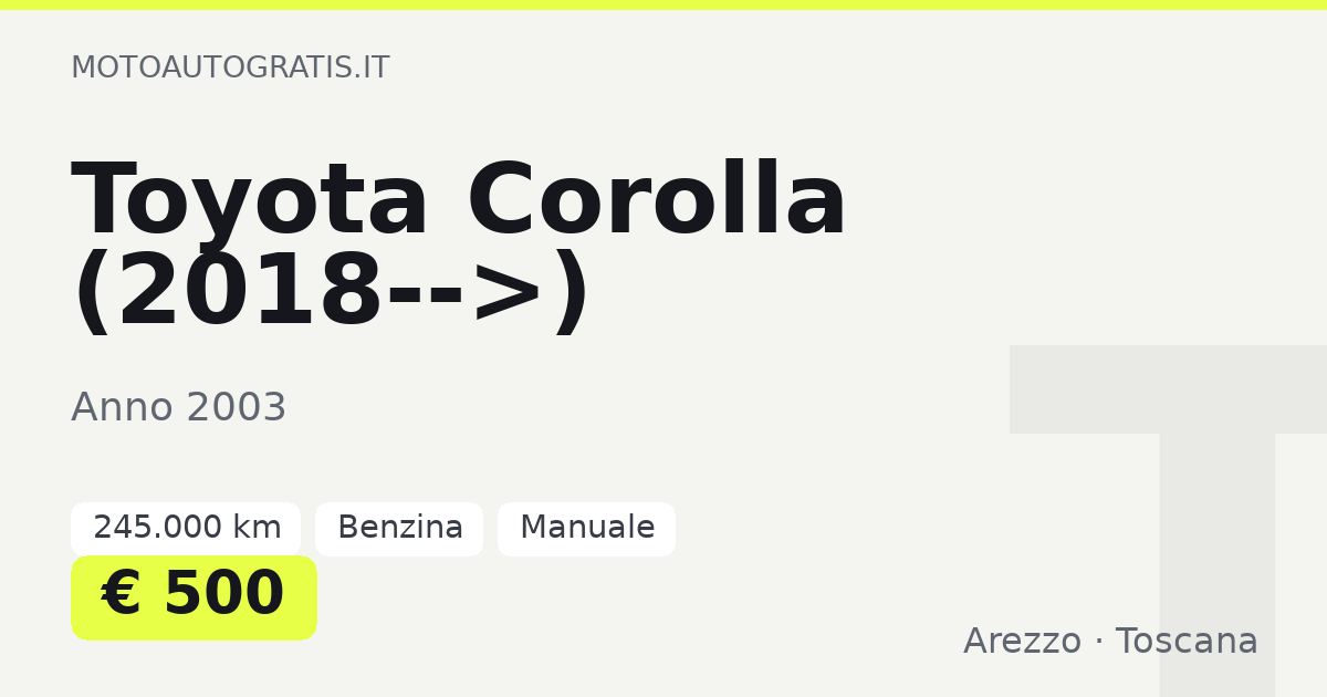 Toyota Corolla (2018-->)