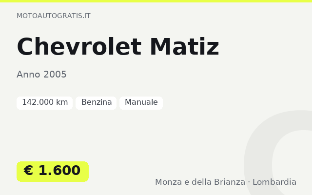 Chevrolet Matiz