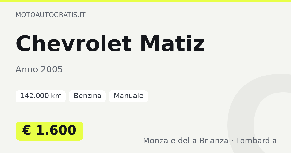 Chevrolet Matiz
