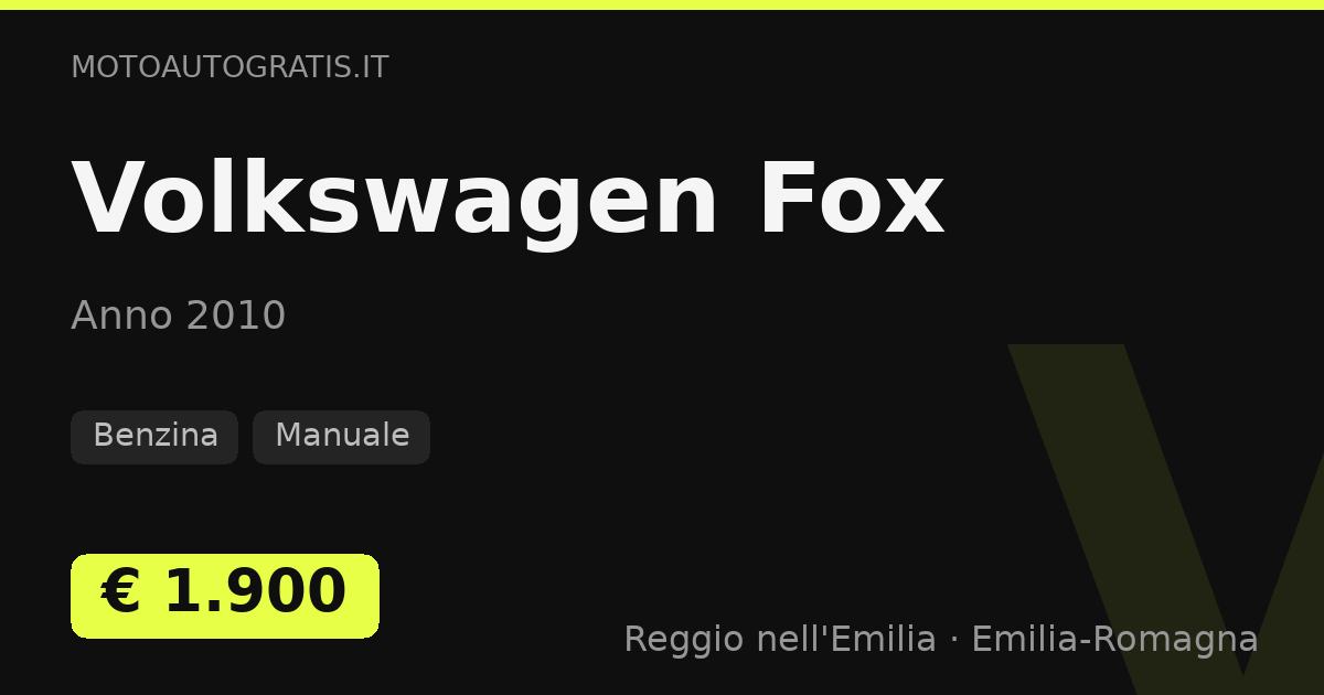 Volkswagen Fox (2010)