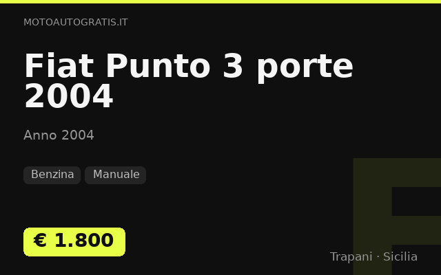 Fiat Punto 3 porte 2004