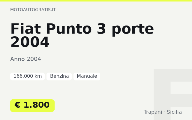Fiat Punto 3 porte 2004