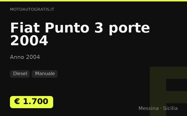 Fiat Punto 3 porte 2004