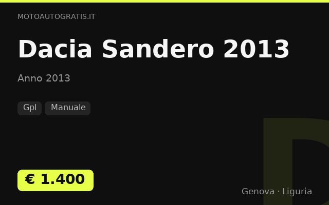 Dacia Sandero 2013