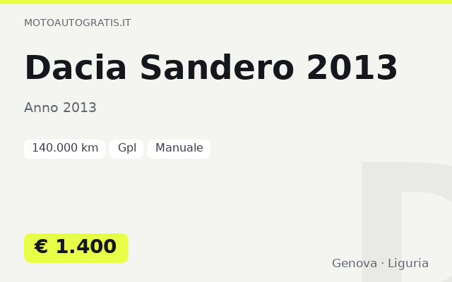 Dacia Sandero 2013