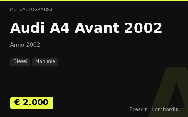 Audi A4 Avant 2002